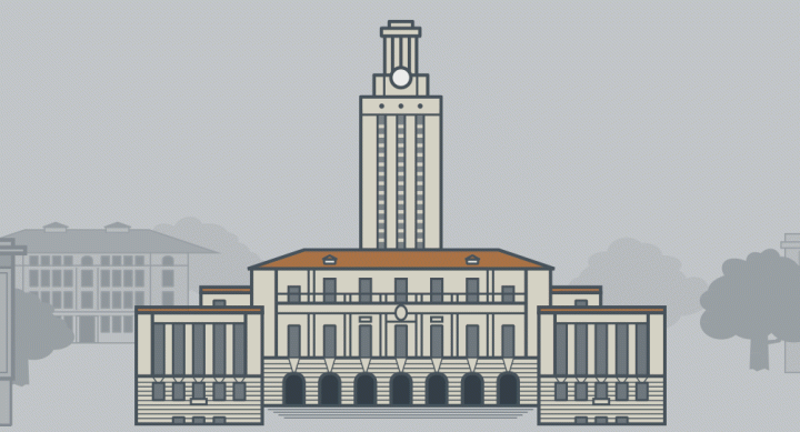 Animated gif of the UT Tower
